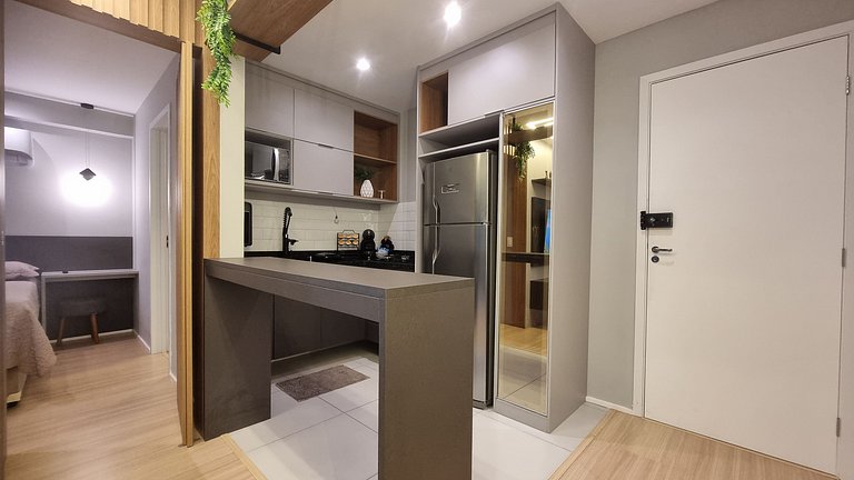 Modern Studio with BBQ Balcony