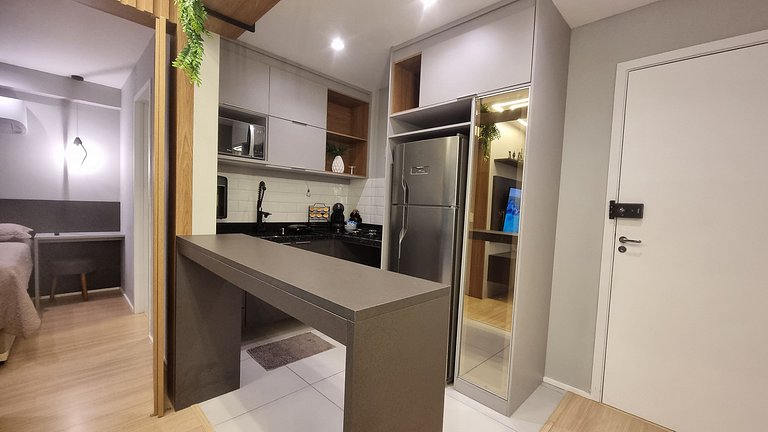 Modern Studio with BBQ Balcony