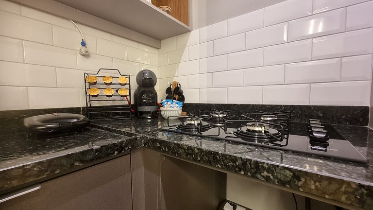 Studio Moderno com Varanda Gourmet