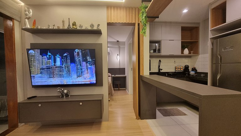 Modern Studio with BBQ Balcony