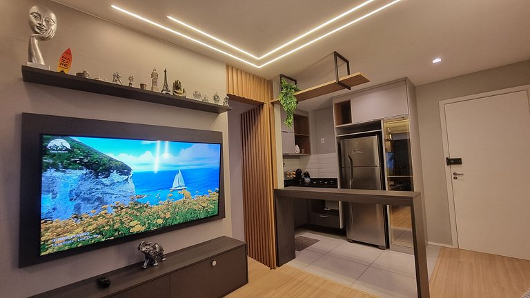 Modern Studio with BBQ Balcony