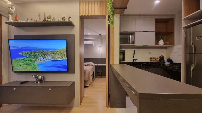 Modern Studio with BBQ Balcony