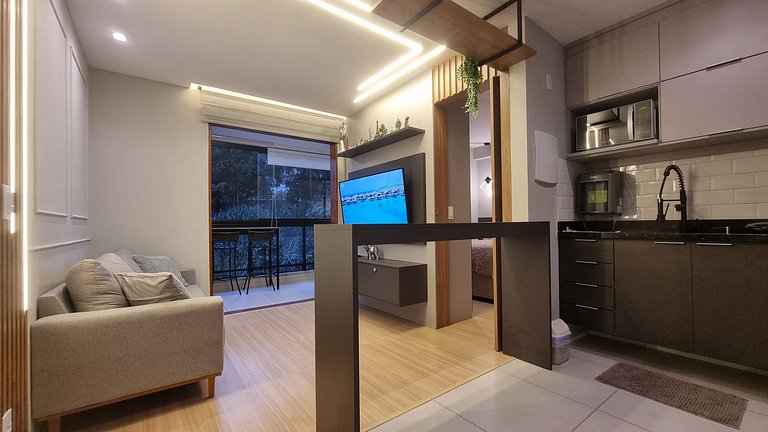 Modern Studio with BBQ Balcony