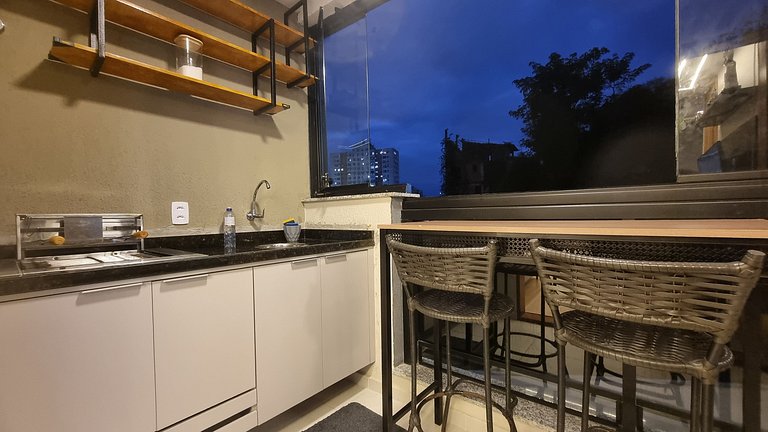Modern Studio with BBQ Balcony
