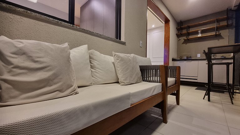 Modern Studio with BBQ Balcony