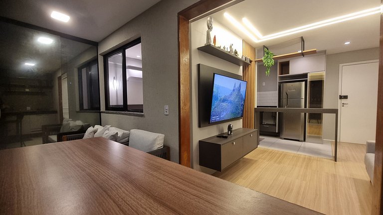 Modern Studio with BBQ Balcony